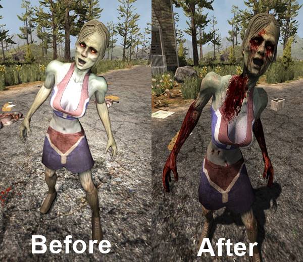 7 days to die new zombie textures, 7 days to die zombies, cheerleader zombie