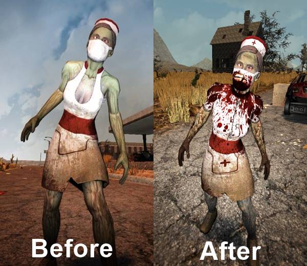 7 days to die new zombie textures, 7 days to die zombies, plagued nurse