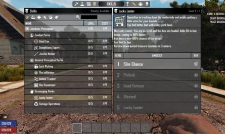 7 days to die better perks lucky looter, 7 days to die loot, 7 days to die perks