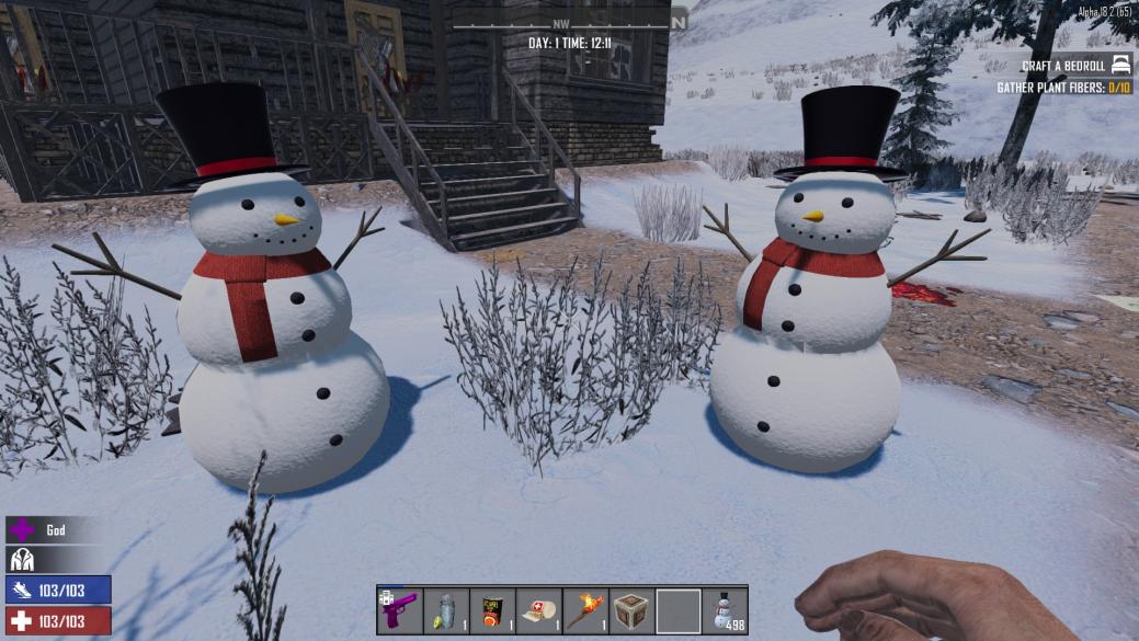 7 days to die hn christmas mod, 7 days to die snowmen