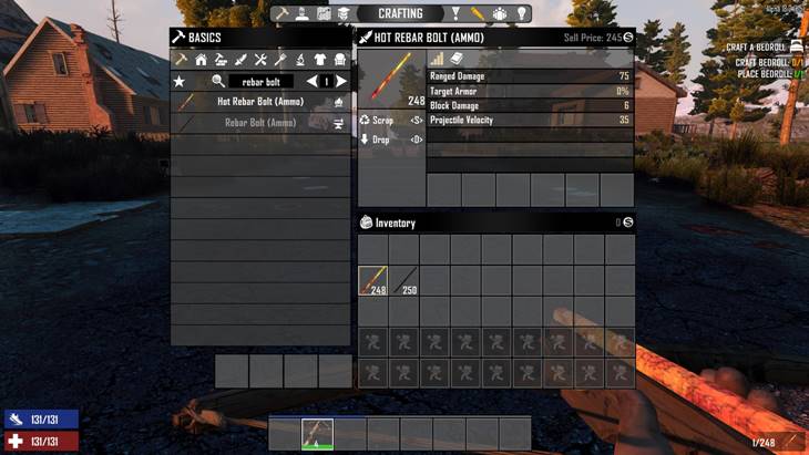 7dtd rebar crossbow bolts, 7 days to die ammo