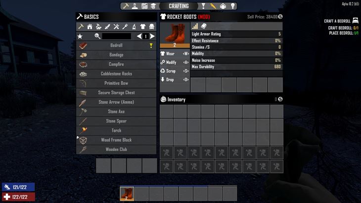 7dtd rocket boots, 7 days to die clothing