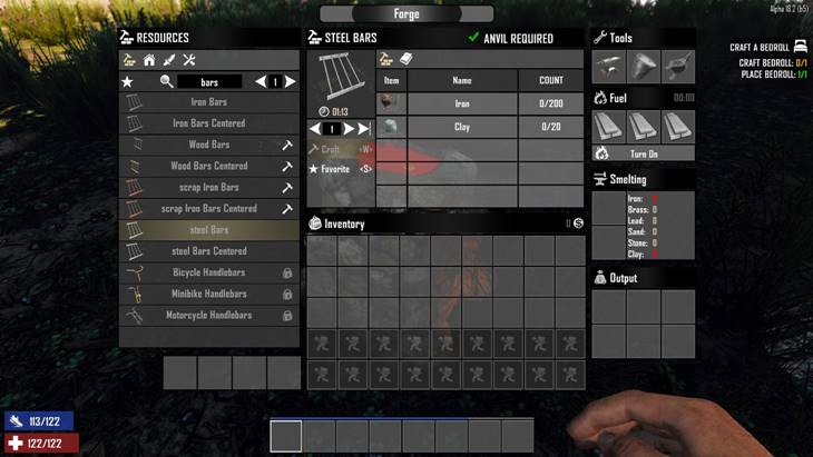 7dtd scrap iron and steel bars, 7 days to die building materials