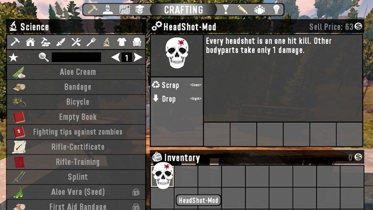 7 days to die weapon mod for one hit headshot kills, 7 days to die weapons, 7 days to die books
