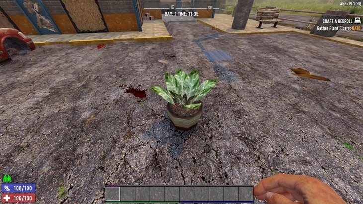 7 days to die disable potted plant
