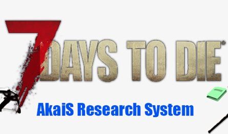 7 days to die akais research system mod, 7 days to die skill points, 7 days to die perks, 7 days to die books