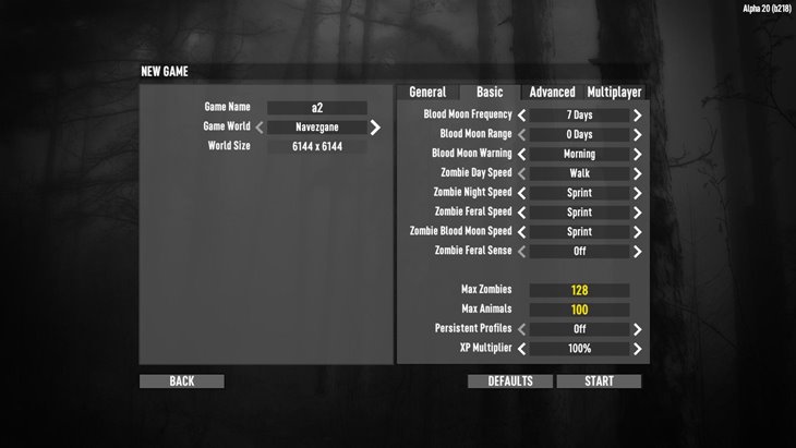 7 days to die add max zed and animal options, 7 days to die zombies, 7 days to die animals, 7 days to die menu