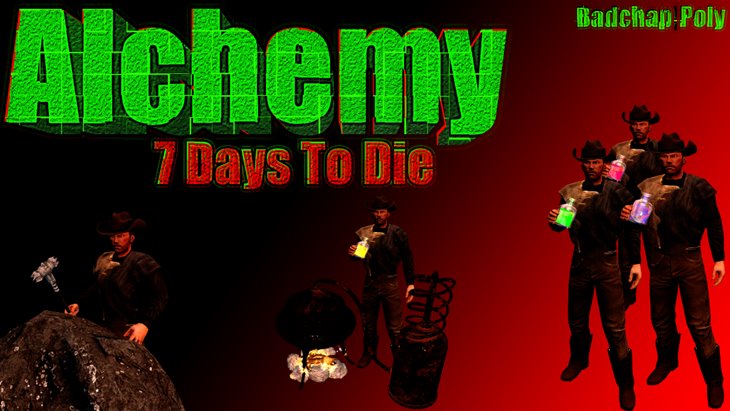 7 days to die alchemy mod (potions and buffs), 7 days to die experience, 7 days to die loot, 7 days to die mining, 7 days to die medical supplies, 7 days to die drinks