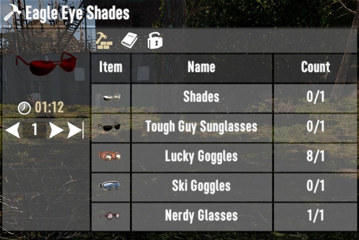 7 days to die eagle eye shades and night vision, 7 days to die clothing