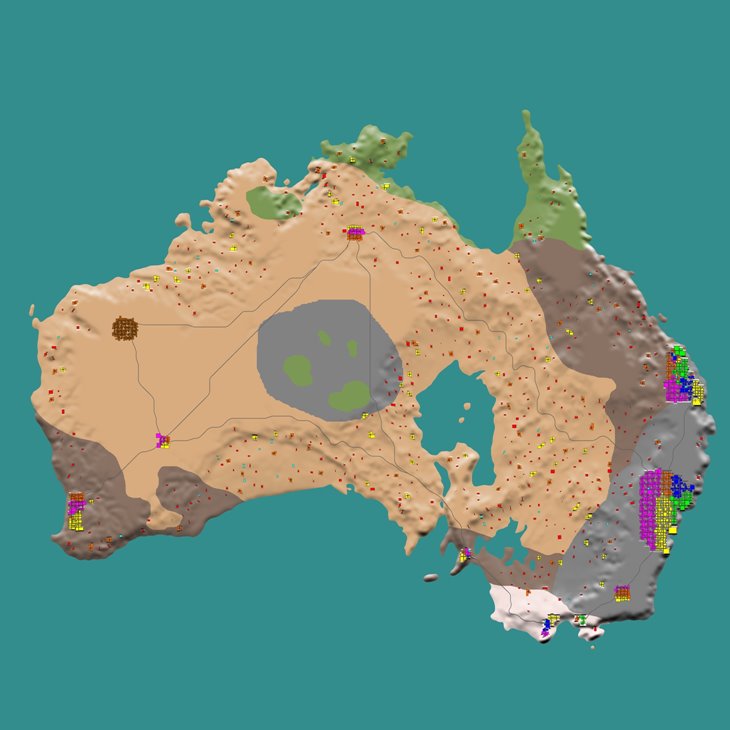 7 days to die radthadd's big fat australia map, 7 days to die biomes, 7 days to die maps