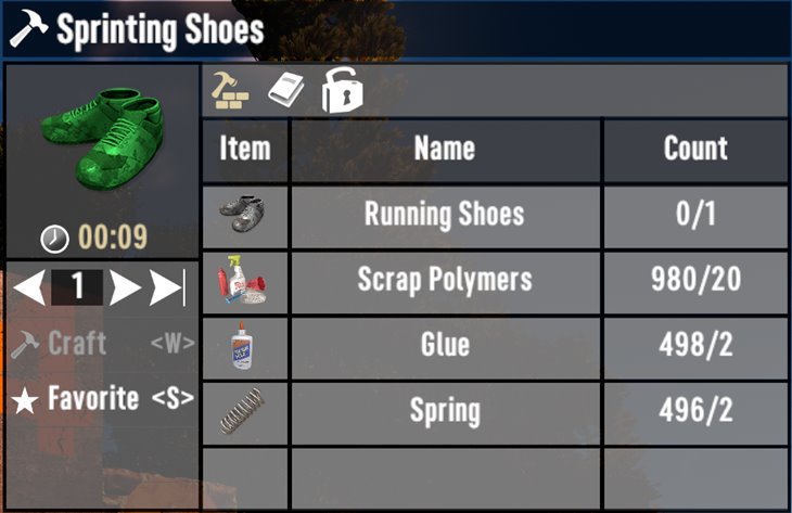 7 days to die sprinting shoes additional screenshot 1