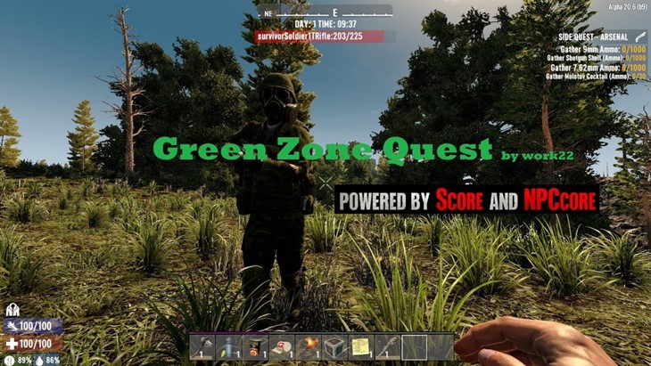 7 days to die green zone quest mod, 7 days to die npcs, 7 days to die quests