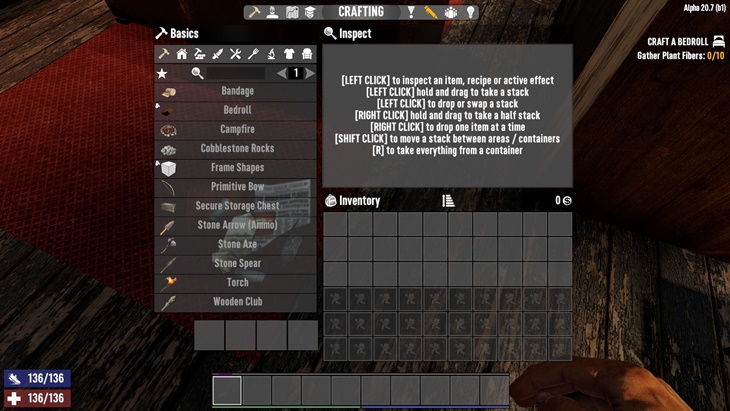 7 days to die 60 slot backpack with 30 reserve, 7 days to die perks, 7 days to die more slots, 7 days to die bigger backpack, 7 days to die backpack