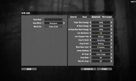 7 days to die add lower loot percentage options, 7 days to die loot, 7 days to die menu