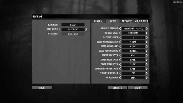 Game Settings - Official 7 Days to Die Wiki