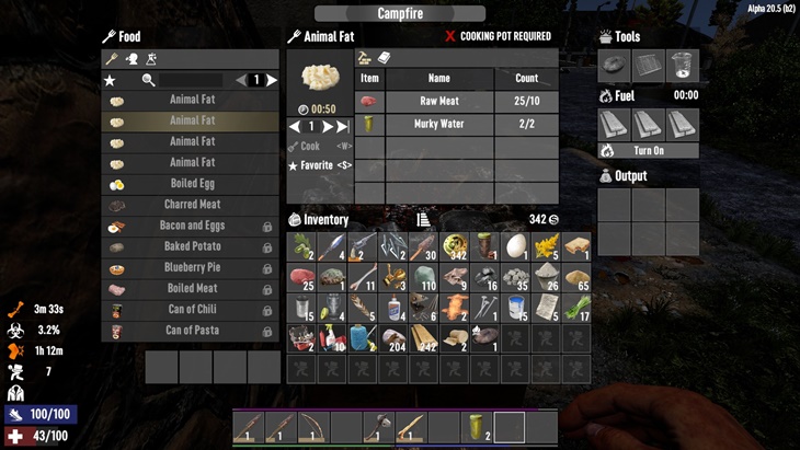 7 days to die not just for cooking, 7 days to die recipes, 7 days to die food