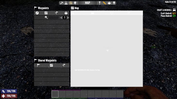 7 days to die remove the map by obscuring it, 7 days to die maps