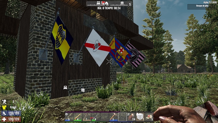 7 days to die soccer teams pole flags, 7 days to die building materials, 7 days to die flag
