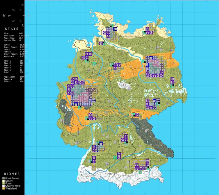 7 days to die map germany undead 21, 7 days to die prefab, 7 days to die biomes, 7 days to die maps