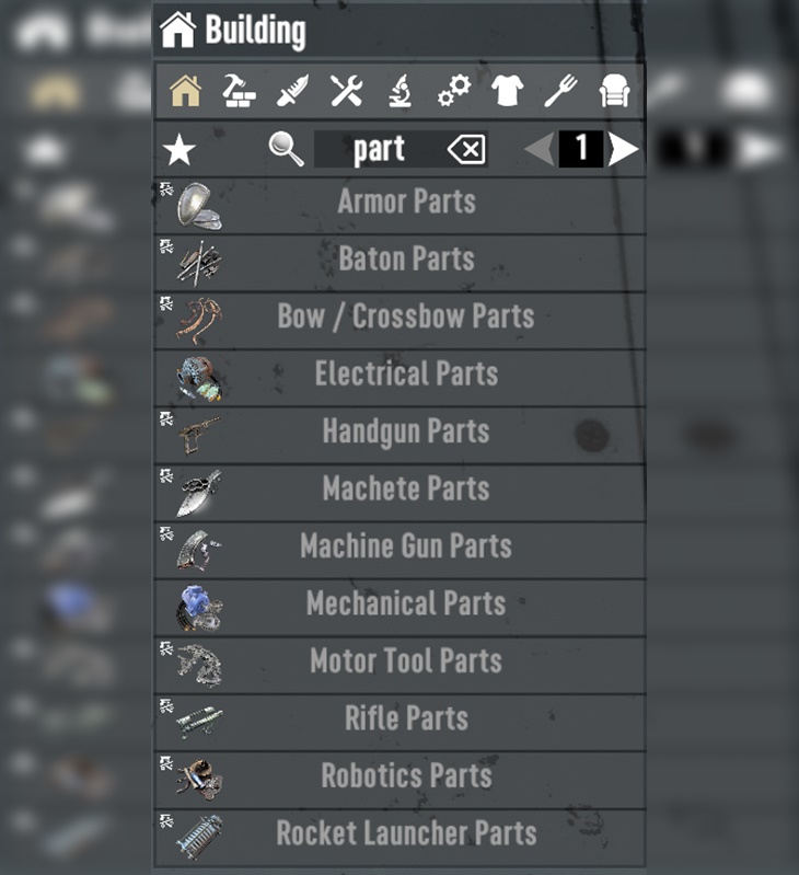 7 days to die crafting parts, 7 days to die recipes