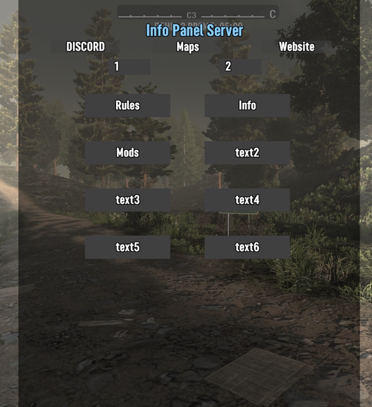 7 days to die info panel server, 7 days to die menu