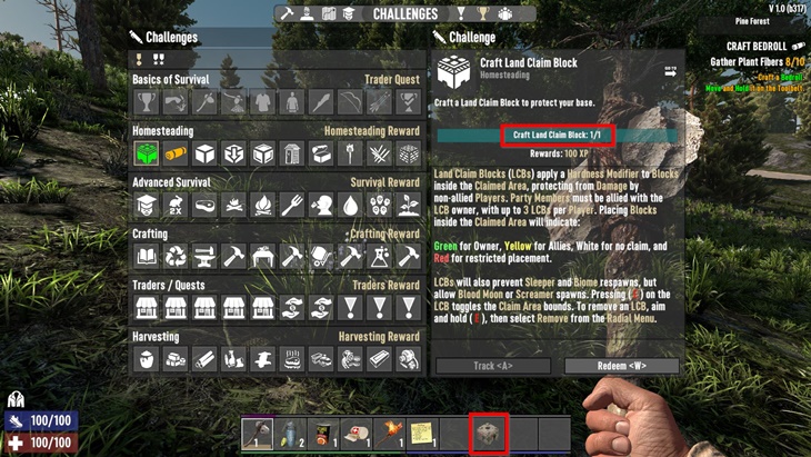 7 days to die isi craft but do not place land claim block challenge additional screenshot 1