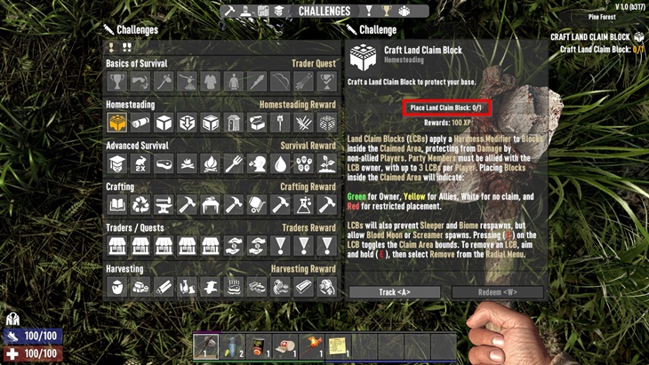 7 days to die isi craft but do not place land claim block challenge additional screenshot 2