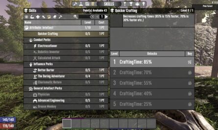 7 days to die quicker crafting skill