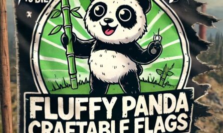 7 days to die fluffy panda craftable flags mod