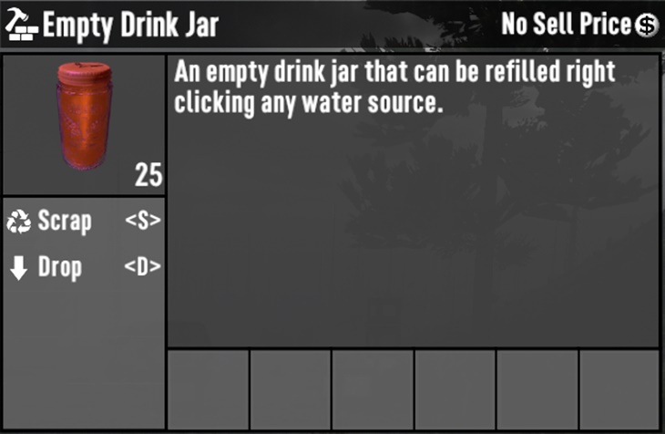 7 days to die themeanones revived empty glass jar