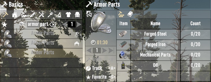 7 days to die craftable armor parts