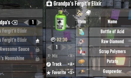 7 days to die craftable forgetting elixir