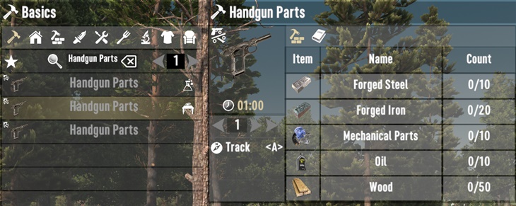 7 days to die craftable handgun parts