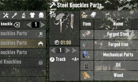 7 days to die craftable knuckle parts