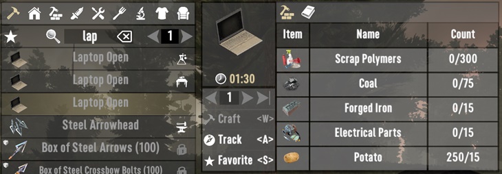 7 days to die craftable laptop