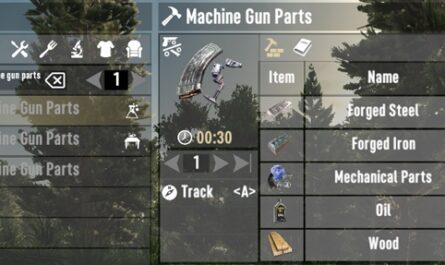 7 days to die craftable machine gun parts