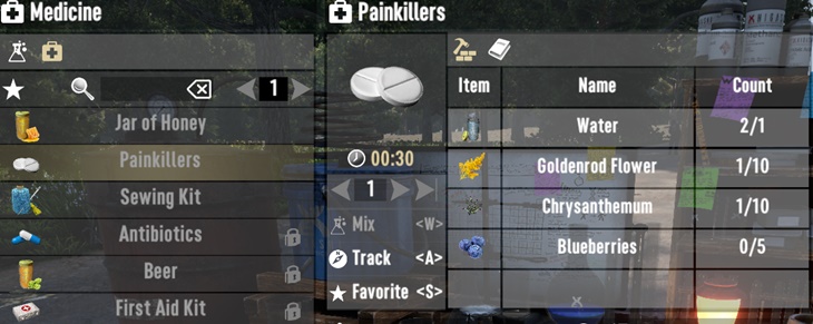 7 days to die craftable pain killers