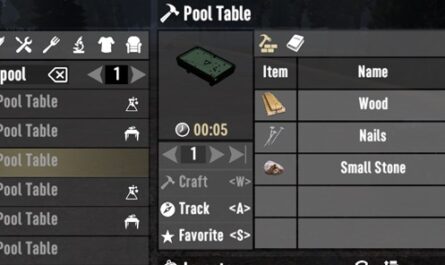 7 days to die craftable pool table