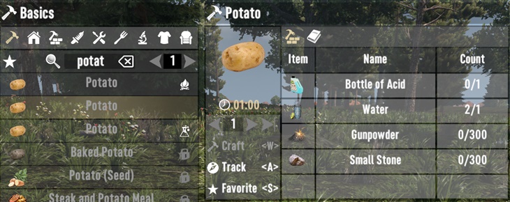 Craftable Potato