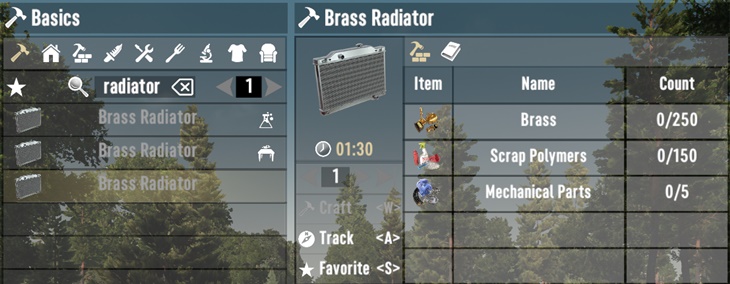 7 days to die craftable radiators