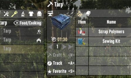 7 days to die craftable tarp