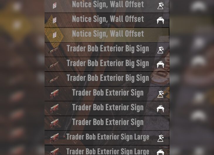 Craftable Trader Signs and Flag