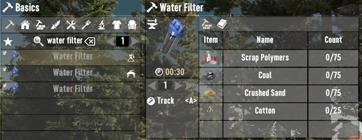 7 days to die craftable water filter