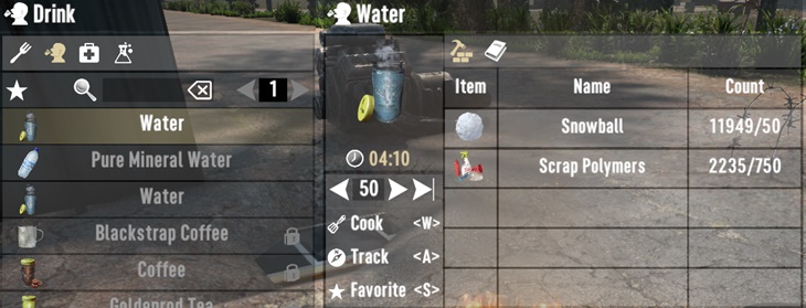 7 days to die craftable water