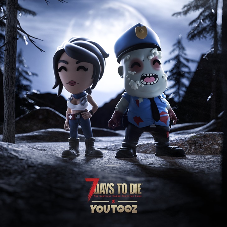 7 days to die trader jen and fat cop youtooz figures, 7 days to die news