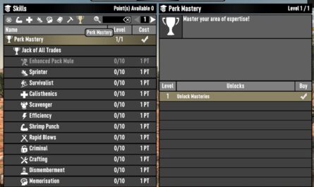 7 days to die perk mastery vita edition serverside