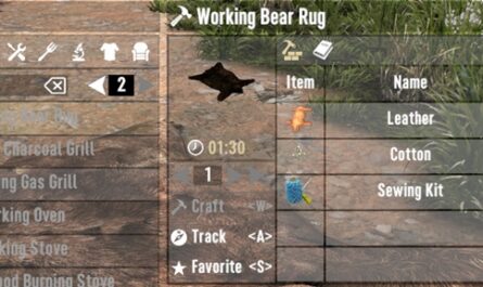 7 days to die craftable working bear rug