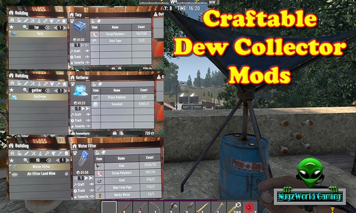 NWG – Craftable Dew Collector Mods