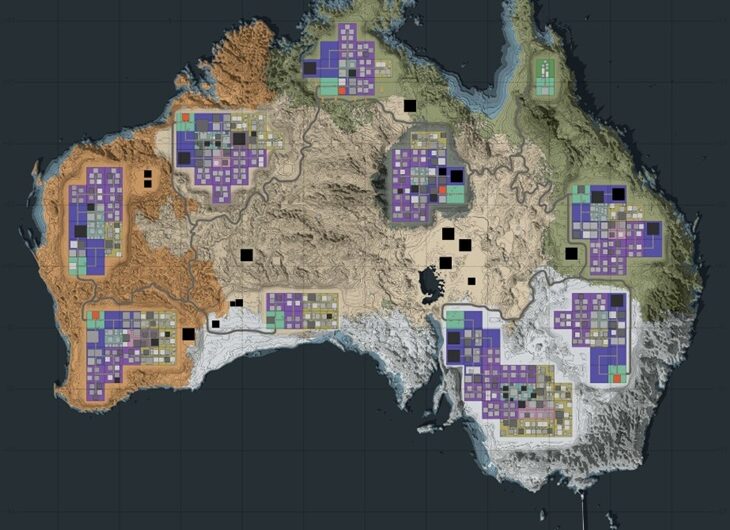 Fluffy Panda Australia Map 6K 10K