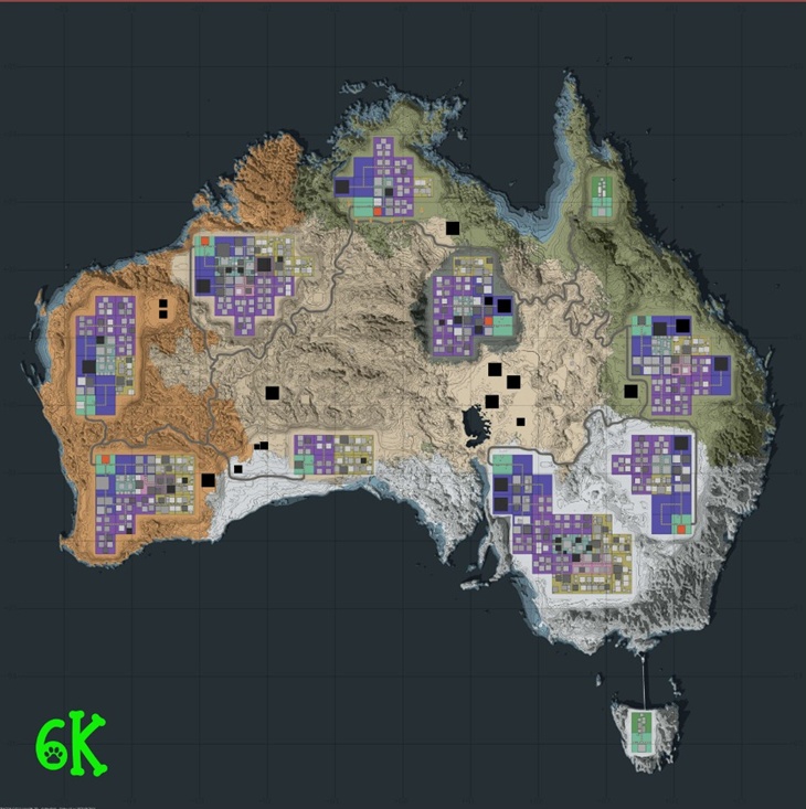 7 days to die fluffy panda australia map